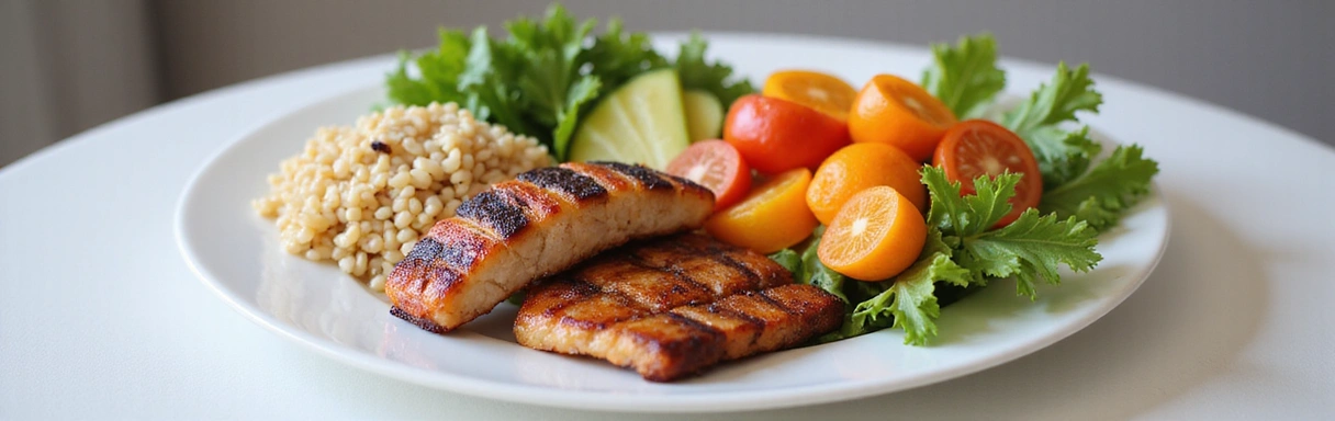 Balanced nutrition plate with vitamins