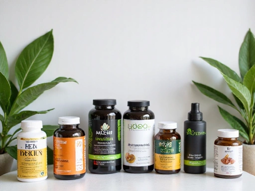 Men's vitamin and supplement products display